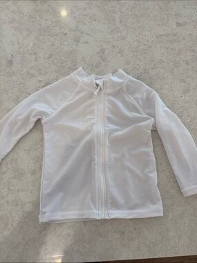 Flap Happy White Kids Zip-Up Rashguard